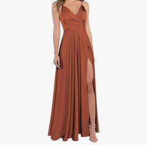 🚨10/5 MUST GO🚨 NWT Elegant Rust/burnt orange Bridesmaid Dress/ Evening Gown